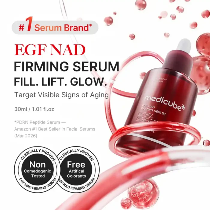 سرم سفت کننده NAD+ و EGF مدیکیوب حجم ۳۰ میل